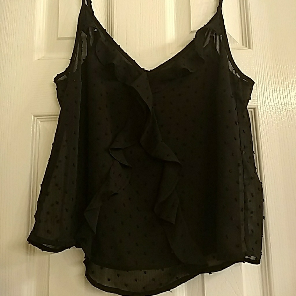 Black dotted summer blouse